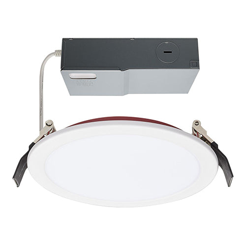 Satco S11869, 6'' LED Direct Wire Downlight, 13W, 120-277V, 2700/3000/3500/4000/5000K CCT Selectable, 1050 Lumens, Fire Rated, Round, White Finish