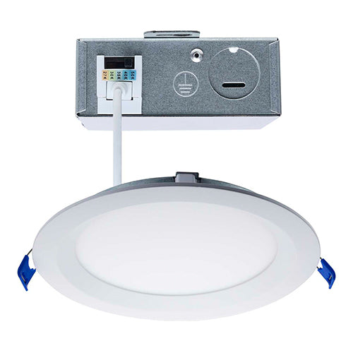 Satco S11872R1, 6''  LED Direct Wire Downlight, 13W, 120V, 2700/3000/3500/4000/5000K CCT Selectable, 1100 Lumens, Round, Remote Driver, White Finish