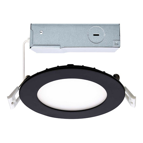 Satco S11874R1, 4''  LED Direct Wire Downlight, 10W, 120V, 2700/3000/3500/4000/5000K CCT Selectable, 850 Lumens, Round, Remote Driver, Black Finish