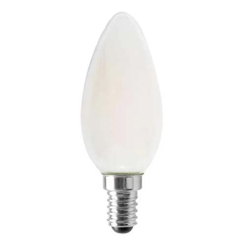 Satco S12118, B11 LED Filament, 4.5W, 120V, 4000K Cool White, 350 Lumens, European Base, Frost Finish