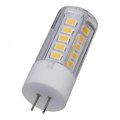Satco S12120, Mini LED, 3W, 12V, 3000K Soft White, 330 Lumens, Bi Pin G4 Base, Clear Finish
