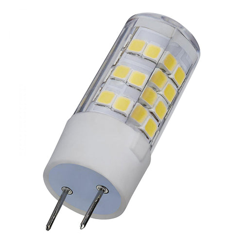 Satco S12127, Mini LED, 4.5W, 120V, 5000K Natural Light, 430 Lumens, Bi Pin G8 Base, Clear Finish