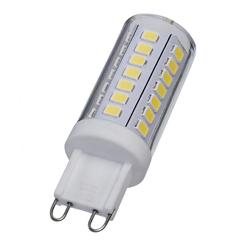 Satco S12131, Mini LED, 5W, 120V, 5000K Natural Light, 550 Lumens, G9 Double Loop Base, Clear Finish