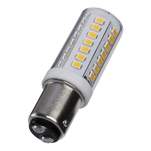 Satco S12136, Mini LED, 5W, 120V, 3000K Soft White, 550 Lumens, Bayonet Double Contact Base, Clear Finish