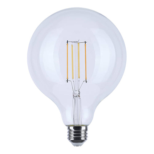 Satco S12155, G40 LED Filament, 8W, 120V, Dim To Warm 3000-2000K, 800 Lumens, Medium E26 Base, Clear Finish