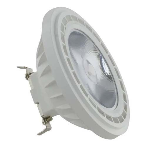 Satco S12247, AR111 COB LED, Floodlight Bulb, 12W, 12V, 3000K Warm White, 900 Lumens, G53 Base, Clear Finish