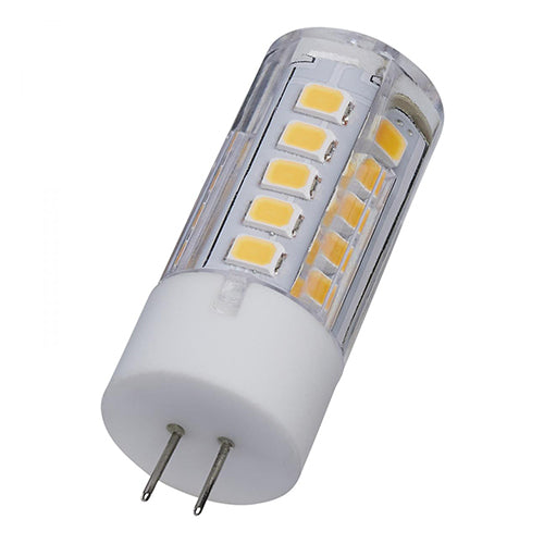 Satco S12311, T5 LED, 3W, 12V, 3000K Soft White, 330 Lumens, Bi Pin G4 Base, Clear Finish