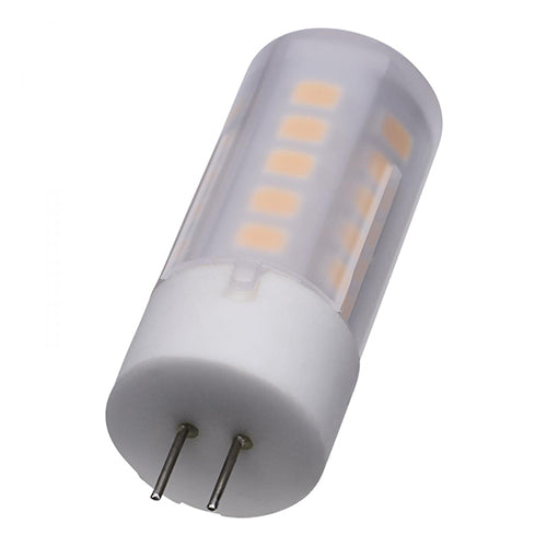 Satco S12313, T5 LED, 3W, 12V, 3000K Soft White, 300 Lumens, Bi Pin G4 Base, Frost Finish