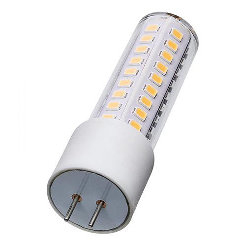 Satco S12320, T6 LED, 6.5W, 12V, 3000K Soft White, 650 Lumens, Bi Pin GY6.35 Base, Clear Finish