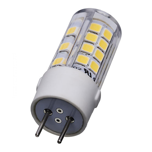 Satco S12323, T6 LED, 4.5W, 120V, 5000K Natural Light, 430 Lumens, Bi Pin GY6.35 Base, Clear Finish