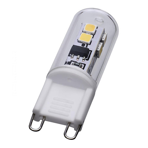 Satco S12329, T4 LED, 2W, 120V, 5000K Natural Light, 200 Lumens, G9 Double Loop Base, Clear Finish