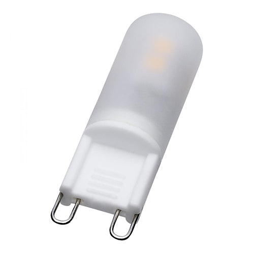 Satco S12330, T4 LED, 2W, 120V, 3000K Soft White, 180 Lumens, G9 Double Loop Base, Frost Finish