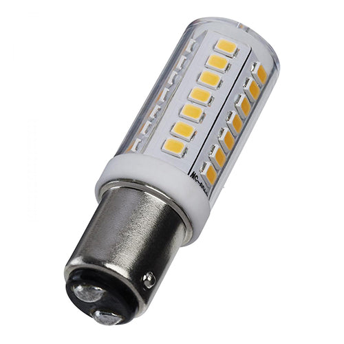Satco S12350, T6 LED, 5W, 120V, 3000K Soft White, 550 Lumens, Bayonet Double Contact Base, Clear Finish