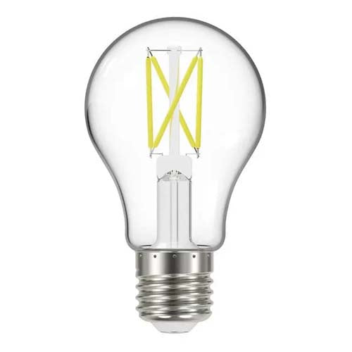 Satco S12411, A19 LED Filament, 5W, 120V, 5000K Natural Light, 450 Lumens, Medium E26 Base, Clear Finish