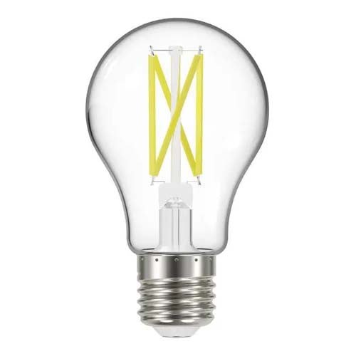 Satco S12437, A19 LED Filament, 10.5W, 120V, 3000K Soft White, 1100 Lumens, Medium E26 Base, Clear Finish