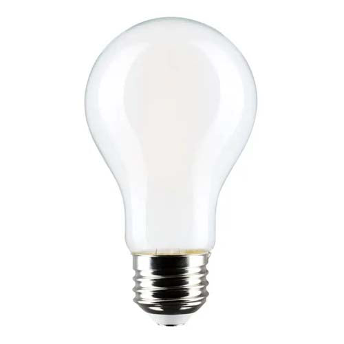 Satco S12467, A19 LED Filament, 8W, 120V, 3000K Soft White, 800 Lumens, Medium E26 Base, Soft White Finish