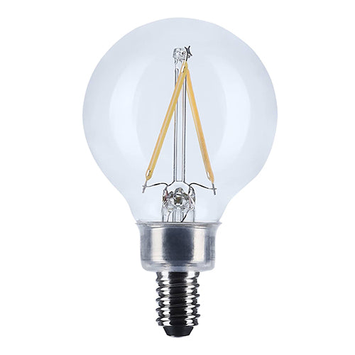 Satco S12471, 3G16.5/LED/CL/930/120V/E12, G16.5 LED, 3W, 120V, 3000K Warm White, 200 Lumens, Candelabra E12 Base, Clear Finish