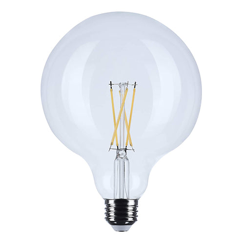 Satco S12487, 8G40/CL/LED/E26/927/120V, G40 LED, 8W, 120V, 2700K Warm White, 800 Lumens, Medium E26 Base, Clear Finish