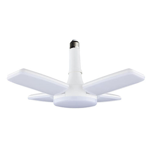 Satco S13147, LED Multi-Beam Utility/Garage Lamp, 60W, 120V, 5000K Natural Light, 6000 Lumens, Medium E26 Base, White Finish