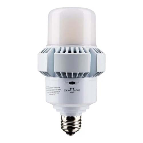 Satco S13162, A-Plus 28 LED, 35/17W, 100-277V, 3000/4000/5000K CCT Selectable and Wattage Selectable, 4550/2380 Lumens, Medium E26 Base, White Finish