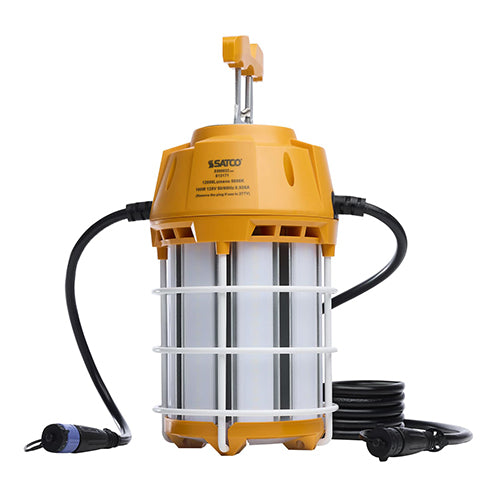 Satco S13171, 100W/LED/HID/TEMP/850/120-277V, LED Hi-Pro Temp Work Light, 100W, 120-277V, 5000K Natural Light, 10000 Lumens, Orange Finish