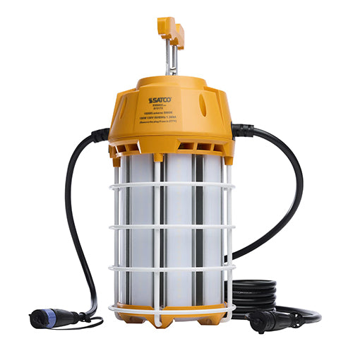 Satco S13172, 150W/LED/HID/TEMP/850/120-277V, LED Hi-Pro Temp Work Light, 150W, 120-277V, 5000K Natural Light, 15000 Lumens, Orange Finish