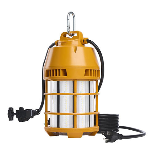 Satco S13173, LED Temporary Work Light, 100W, 120V, 5000K Natural Light, 12000 Lumens, Orange Finish