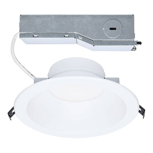 Satco S13512, 8'' Performer Series Commercial LED Downlight, 30/22/16W, 120-347V, 2700/3000/3500/4000/5000K CCT Selectable, 2500/2000/1500 Lumens, Round, Remote Driver, White Finish