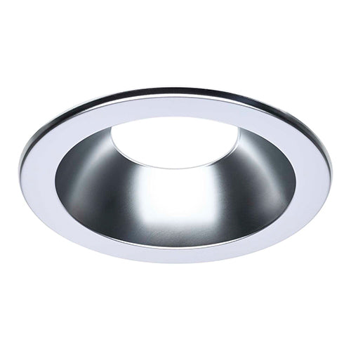 Satco S13526, CDL RD 6IN ROUND TRIM CLEAR, Performer Series Commercial LED Downlight Trim, 6 Inch Round, Matte Clear Finish, Compatible with Performer Series S13511