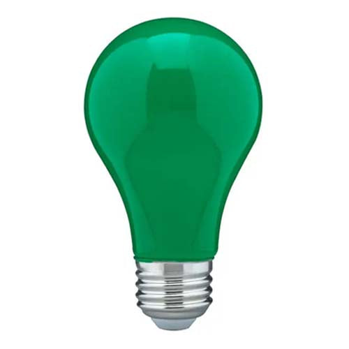 Satco S14986, A19 LED, 8W, 120V, Medium E26 Base, Ceramic Green Finish, 24 Packs