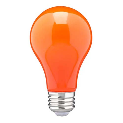 Satco S14988, A19 LED, 8W, 120V, Medium E26 Base, Ceramic Orange Finish, 24 Packs