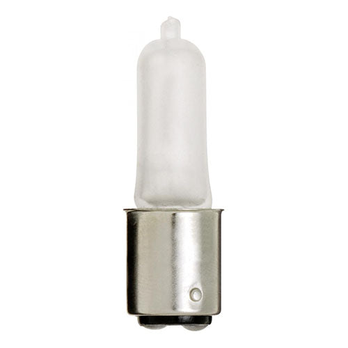 Satco S1921, T4 1/2 Halogen, 150W, 120V, 2900K Warm White, 2430 Lumens, Bayonet Double Contact Base, Frost Finish, 12 Packs