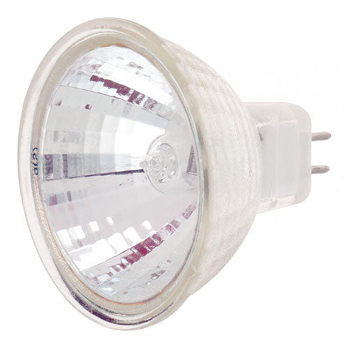 Satco S1992, MR16 Halogen, 20W, 24V, 2900K Warm White, 190 Lumens, Miniature 2 Pin Round Base, Clear Finish, 12 Packs
