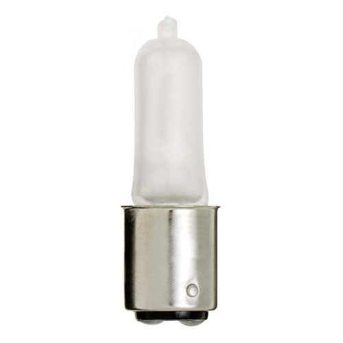 Satco S1980, T4 Halogen, 35W, 120V, 2900K Warm White, 342 Lumens, Bayonet Double Contact Base, Frost Finish, 12 Packs