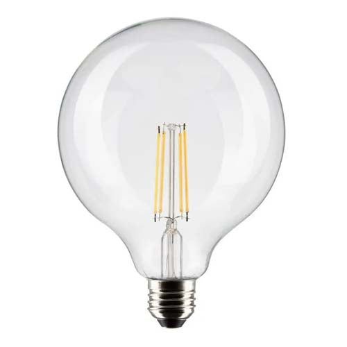Satco S21259, G40 LED Filament, 8W, 120V, 4000K Cool White, 800 Lumens, Medium E26 Base, Clear Finish