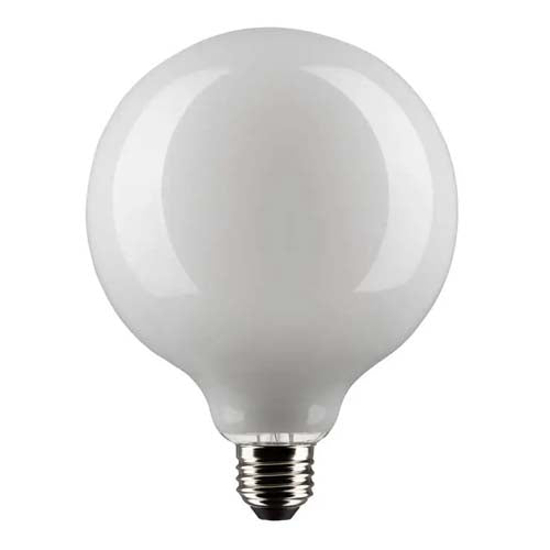 Satco S21261, G40 LED Filament, 8W, 120V, 4000K Cool White, 800 Lumens, Medium E26 Base, White Finish