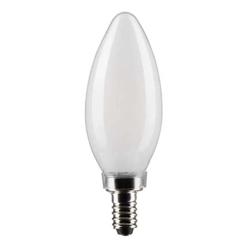 Satco S21281, B11 LED Filament, 5.5W, 120V, 5000K Natural Light, 500 Lumens, Candelabra E12 Base, Frost Finish