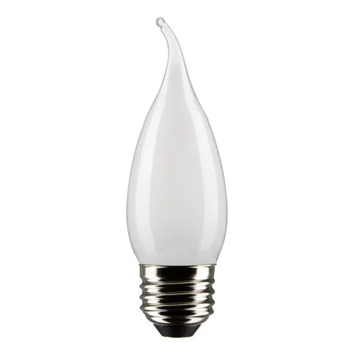 Satco S21311, CA10 LED Filament, 3W, 120V, 2700K Warm White, 250 Lumens, Medium E26 Base, Frost Finish