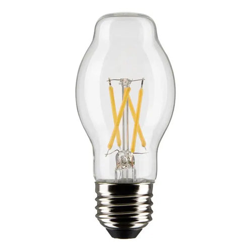 Satco S21331, BT15 LED Filament, 5W, 120V, 4000K Cool White, 450 Lumens, Medium E26 Base, Clear Finish
