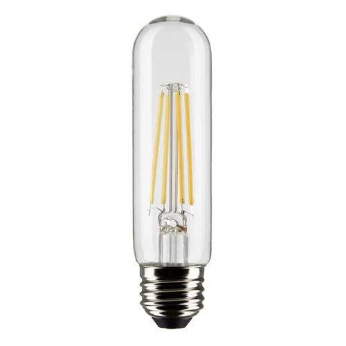 Satco S21351, T10 LED Filament, 8W, 120V, 3000K Soft White, 800 Lumens, Medium E26 Base, Clear Finish