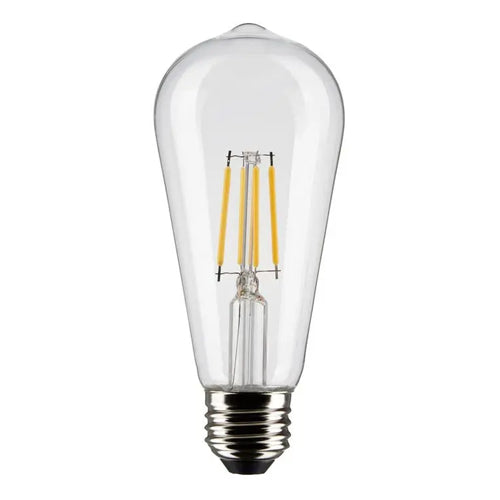 Satco S21362, ST19 LED Filament, 5W, 120V, 4000K Cool White, 425 Lumens, Medium E26 Base, Clear Finish
