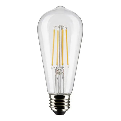 Satco S21365, ST19 LED Filament, 8W, 120V, 4000K Cool White, 800 Lumens, Medium E26 Base, Clear Finish