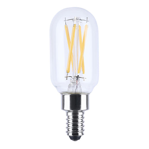 Satco S21387, 5T9L/950/E12/GCYS/120V/W, T9 LED, 5W, 120V, 5000K Natural Light, 550 Lumens, Candelabra E12 Base, Clear Finish