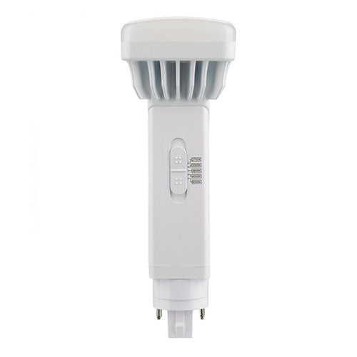 Satco S21410, PL 4-Pin LED, 9W, 120-277V, G24q Base, 2700/3000/3500/4000/5000K CCT Selectable, 1100 Lumens, White Finish