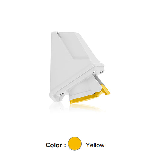 Leviton S216-S4, International Configuration Pin & Sleeve Surface Mounting Socket Outlet, Industrial Grade, 16 Amp, 100-130 Volt, 2P+E (2P, 3W), Clock Position 4, IP44, Splashproof, Yellow