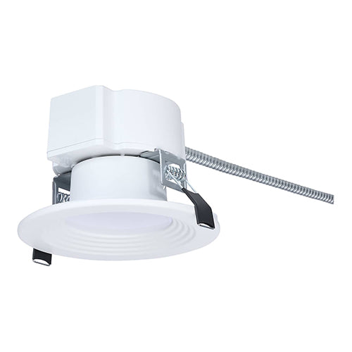Satco S21600, 4'' Plus Series Commercial LED Downlight, 13.5/12/10.7W, 120-347V, 2700/3000/3500/4000/5000K CCT Selectable, 1200/1000/800 Lumens, Round, Dual Dimming, White Finish