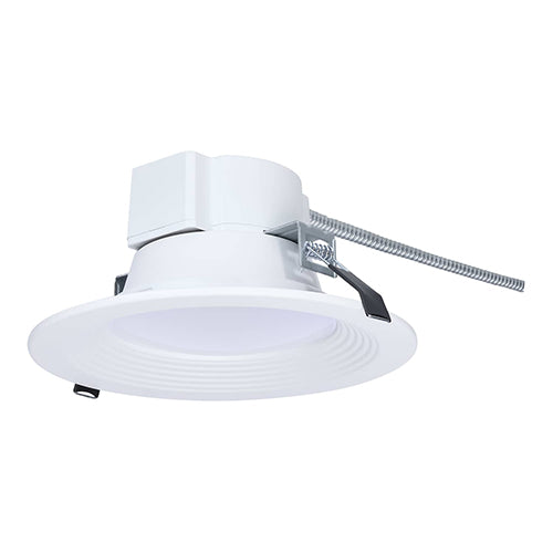 Satco S21601, 6'' Plus Series Commercial LED Downlight, 18.5/15.7/13.2W, 120-347V, 2700/3000/3500/4000/5000K CCT Selectable, 2200/1800/1400 Lumens, Round, Dual Dimming, White Finish