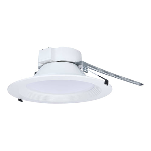 Satco S21603, 10'' Plus Series Commercial LED Downlight, 35/29/24W, 120-277V, 2700/3000/3500/4000/5000K CCT Selectable, 4200/3700/3200 Lumens, Round, Dual Dimming, White Finish