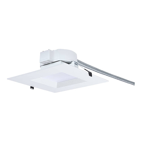 Satco S21610, 8'' Plus Series Commercial LED Downlight, 25.5/22.5/17.2W, 120-347V, 2700/3000/3500/4000/5000K CCT Selectable, 3200/2900/2200 Lumens, Square, Dual Dimming, White Finish