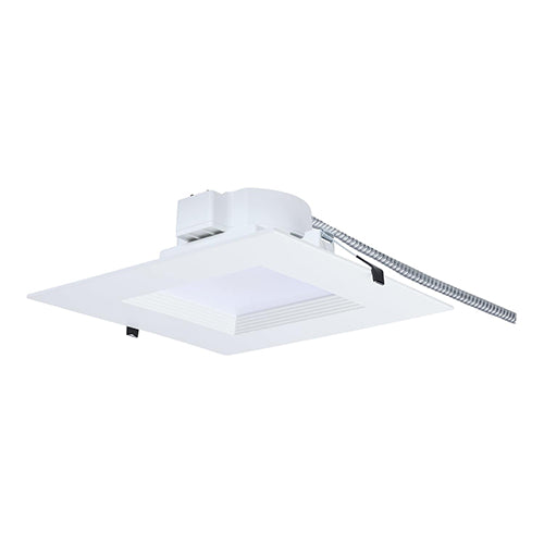 Satco S21611, 10'' Plus Series Commercial LED Downlight, 35/29/24W, 120-277V, 2700/3000/3500/4000/5000K CCT Selectable, 4200/3700/3200 Lumens, Square, Dual Dimming, White Finish